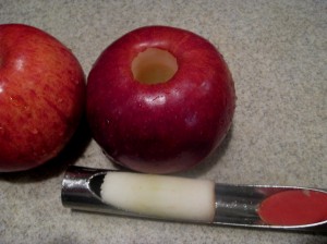 cored apple